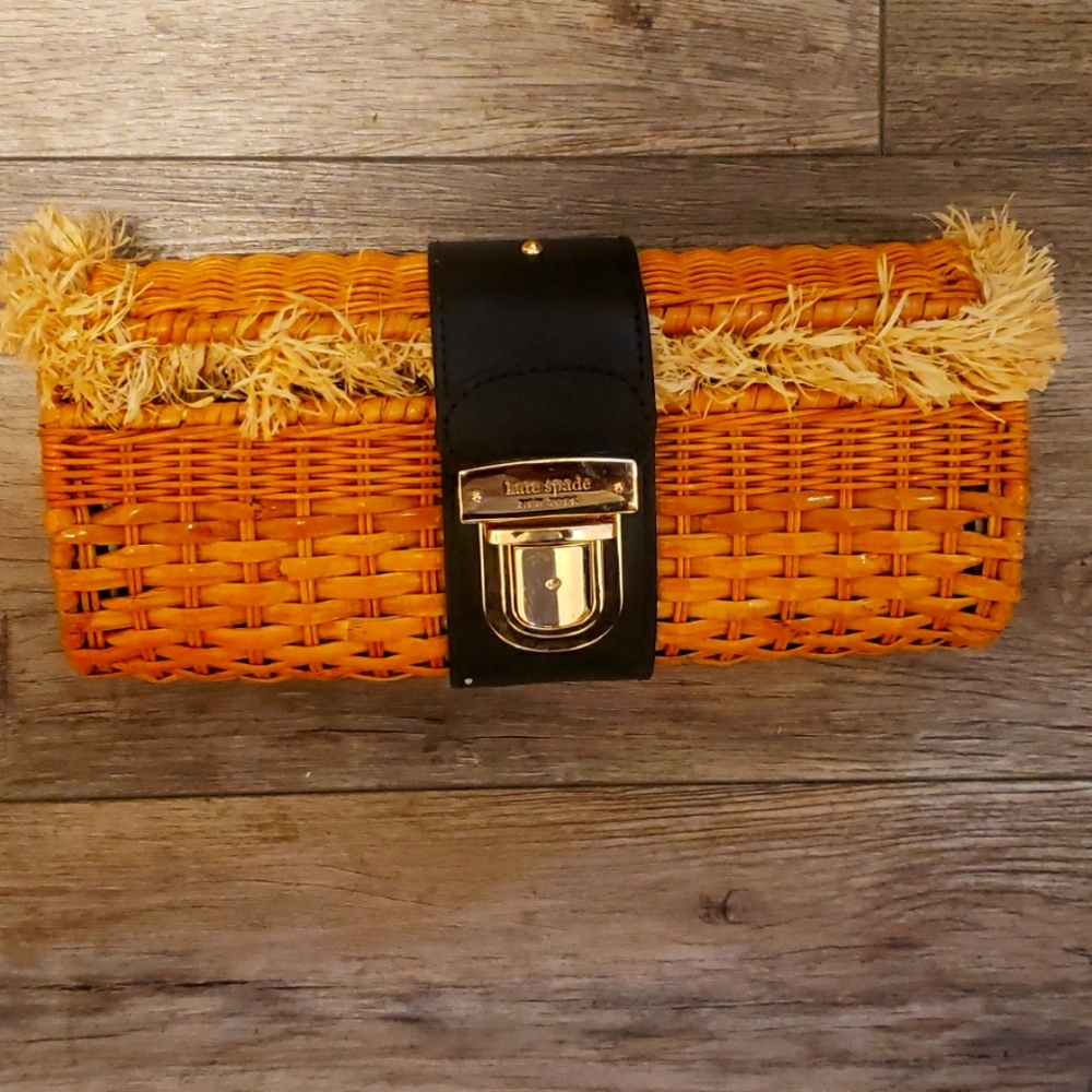 Stunning Kate Spade Wicker Clutch - Great Condition